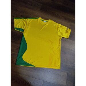 Vintage Adidas 2007 Brazil Soccer Jersey Christ The Redeemer Yellow Brasil XL